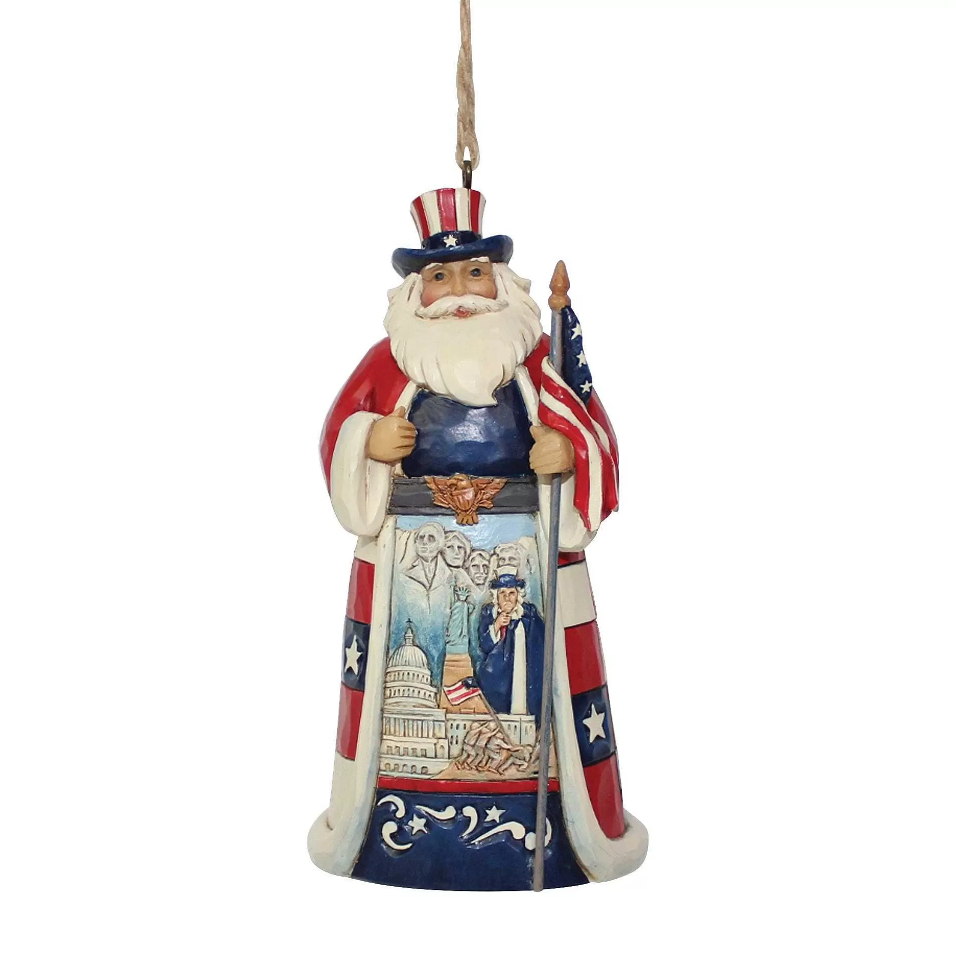 Fashion Enesco Gift American Santa Ornament