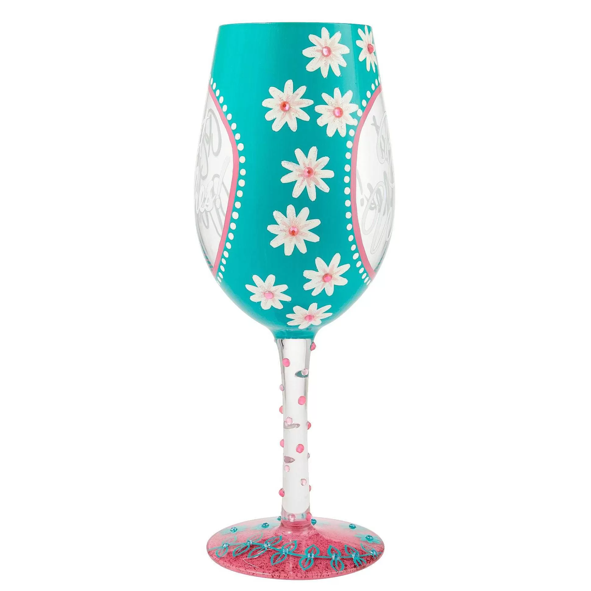 Clearance Enesco Gift Best Wishes Wine Glass