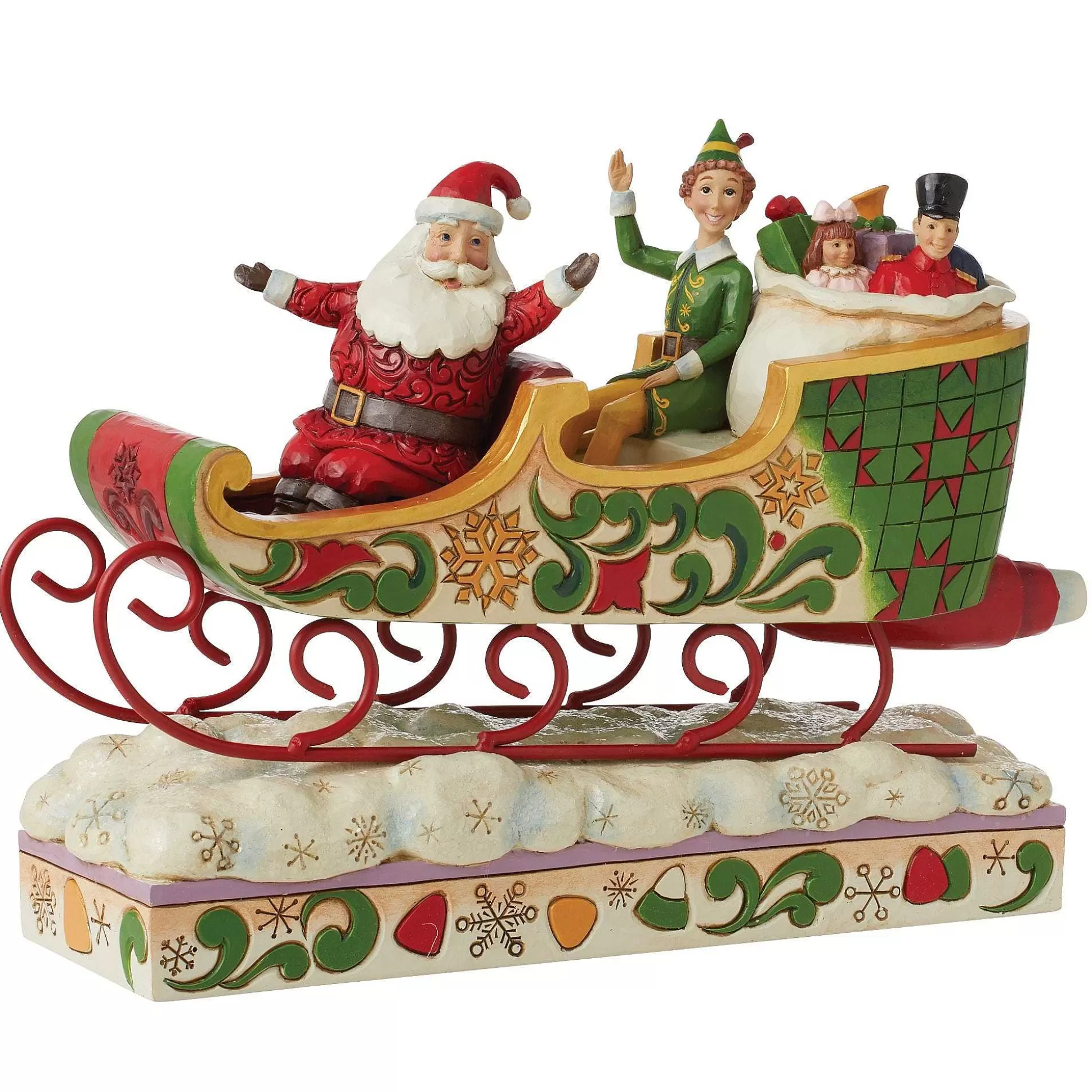 Fashion Enesco Gift Buddy Elf With Santa In Sleigh