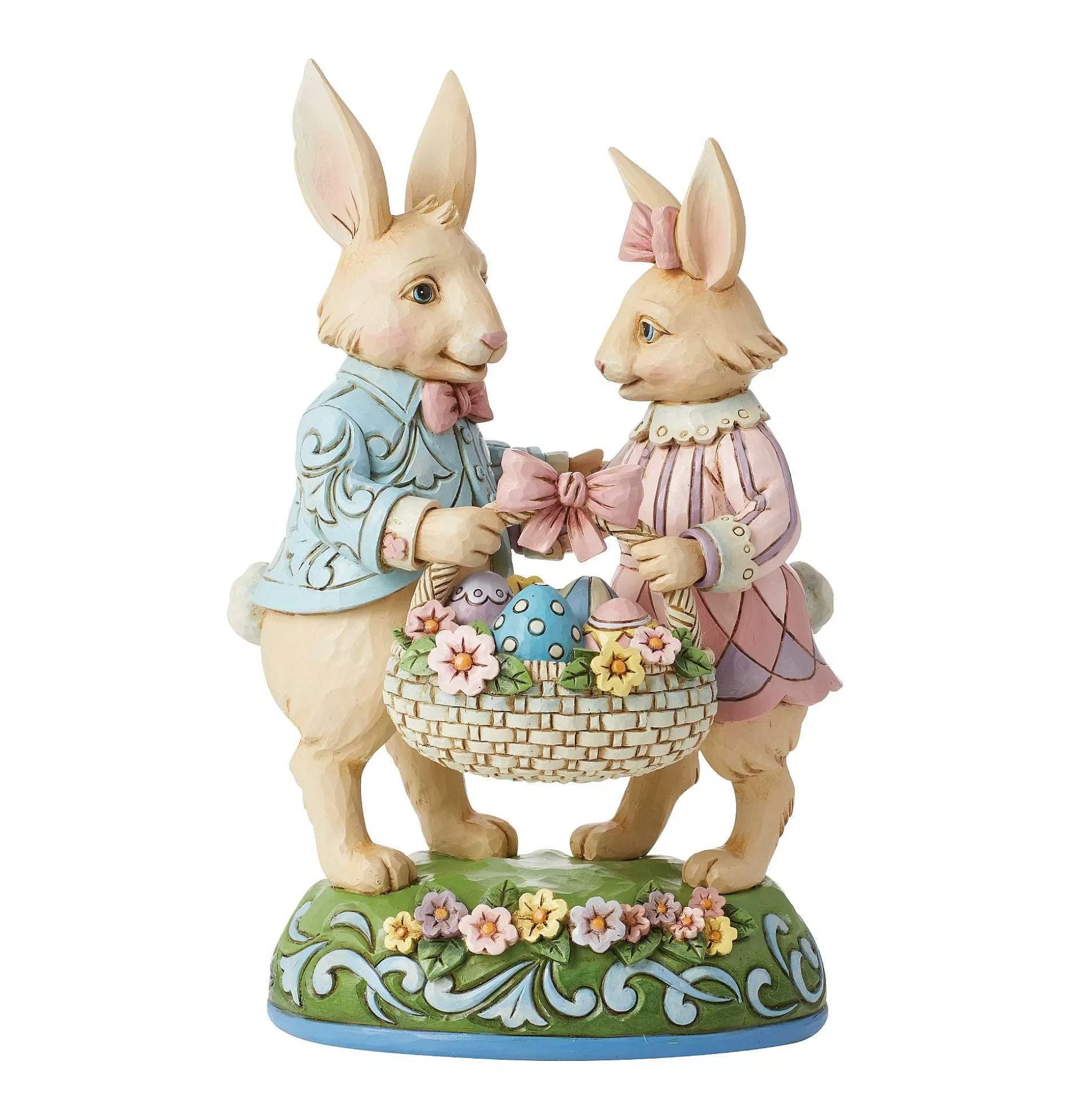 Online Enesco Gift Bunny Couple With Basket Fig