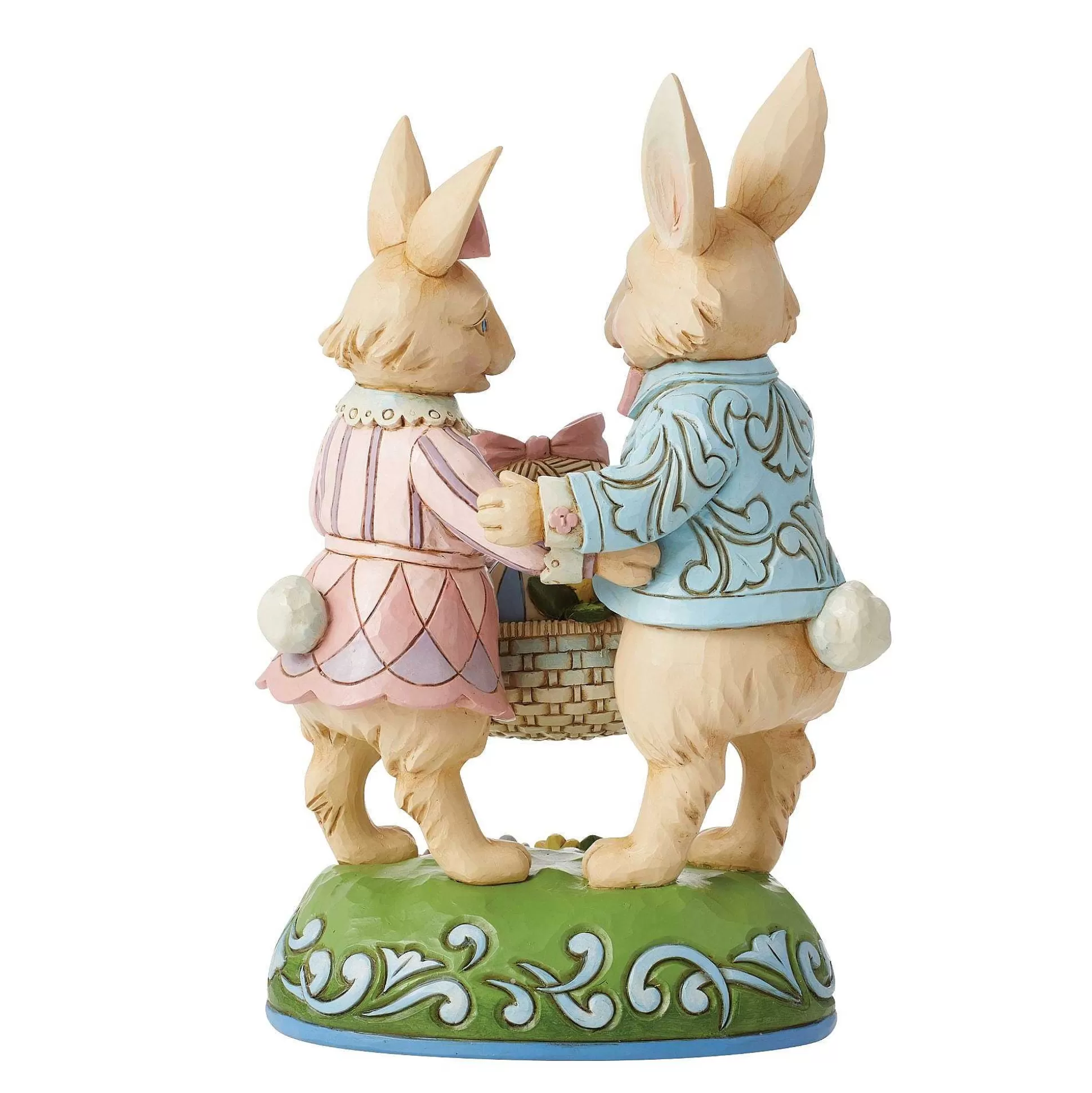 Online Enesco Gift Bunny Couple With Basket Fig