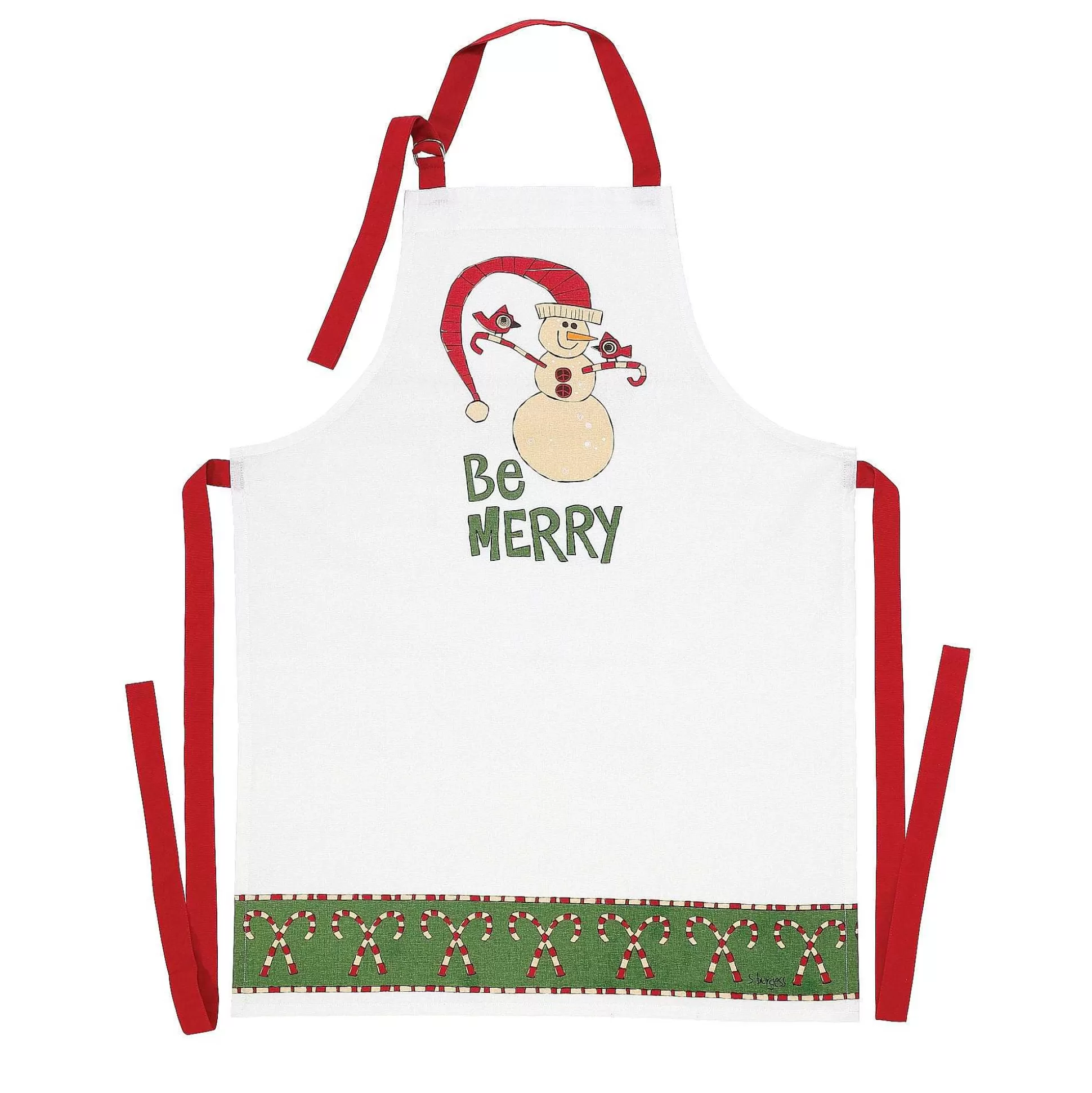 Online Enesco Gift Candycane Snowman Apron