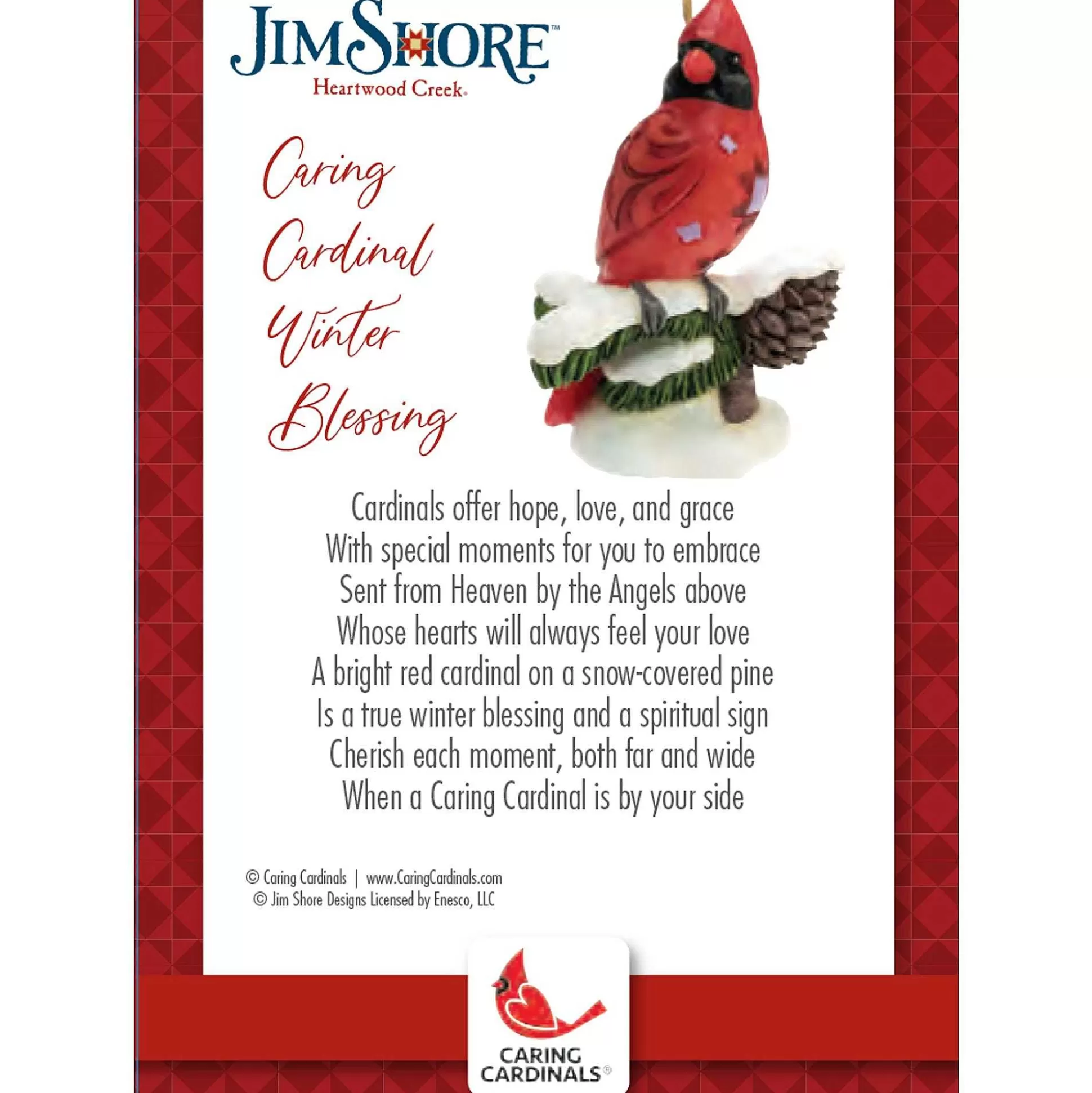 Outlet Enesco Gift Caring Cardinals Winter Bless