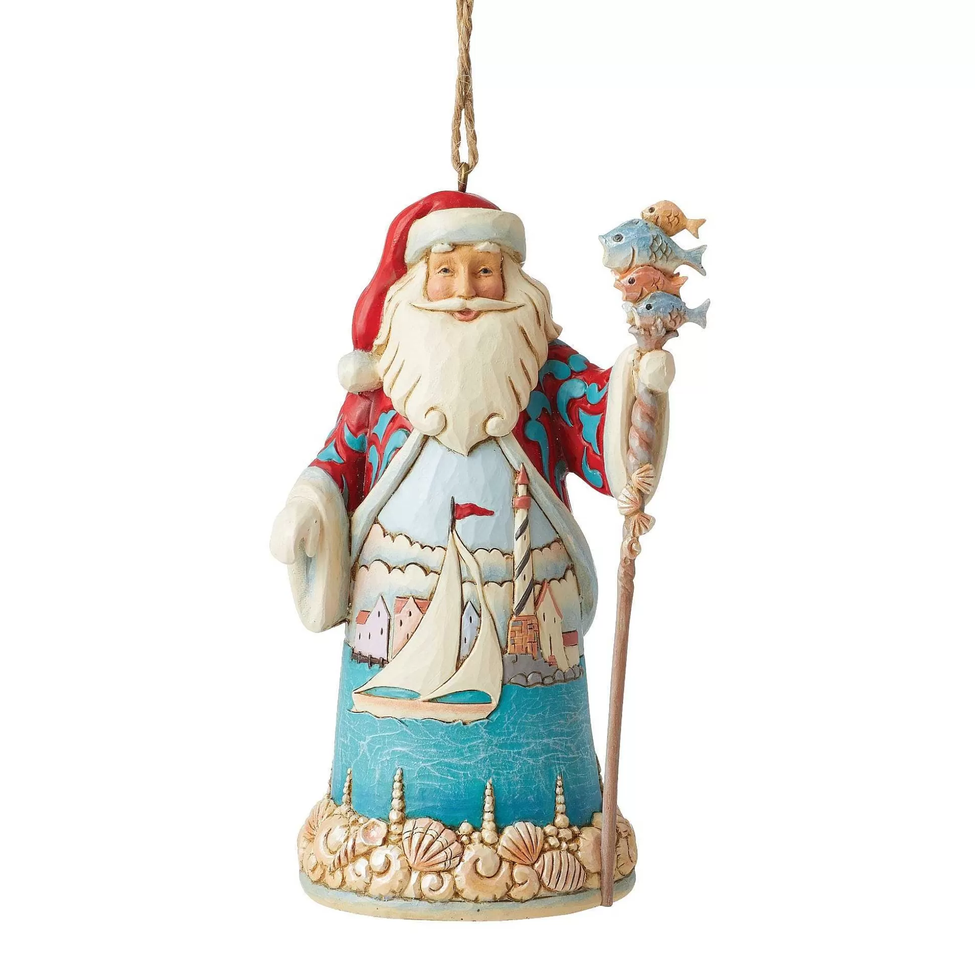 Shop Enesco Gift Coastal Santa Ornament