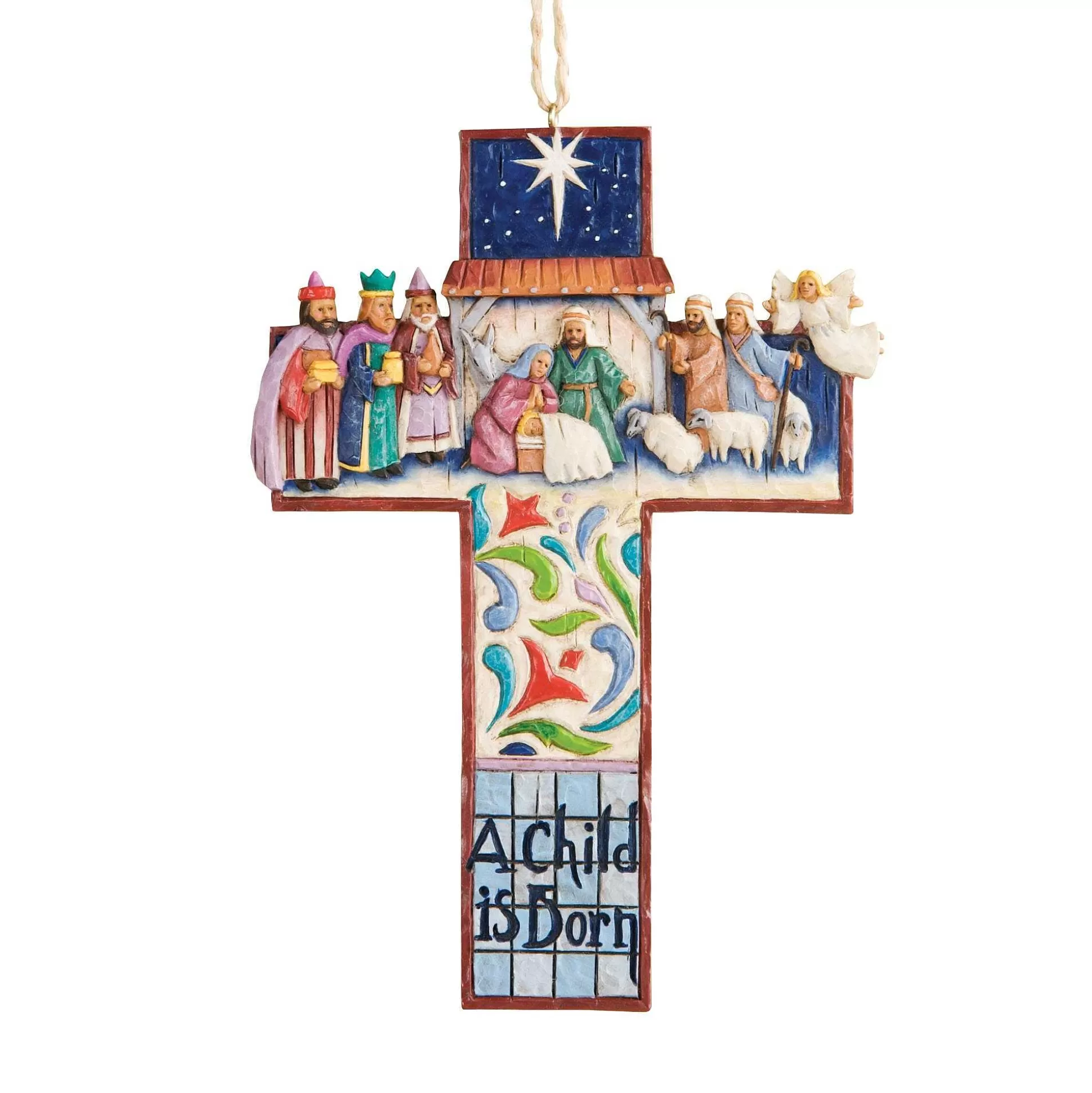 Shop Enesco Gift Cross Nativity Scene Ornament