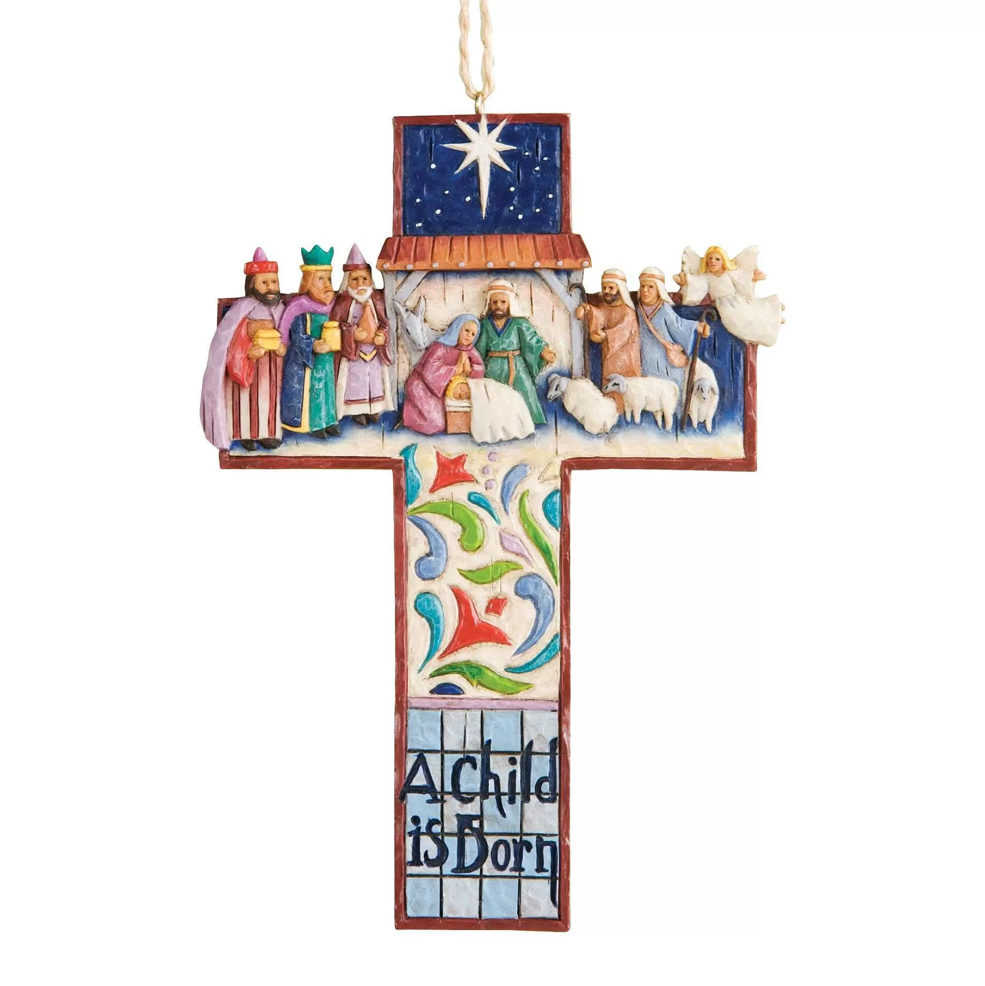 Shop Enesco Gift Cross Nativity Scene Ornament