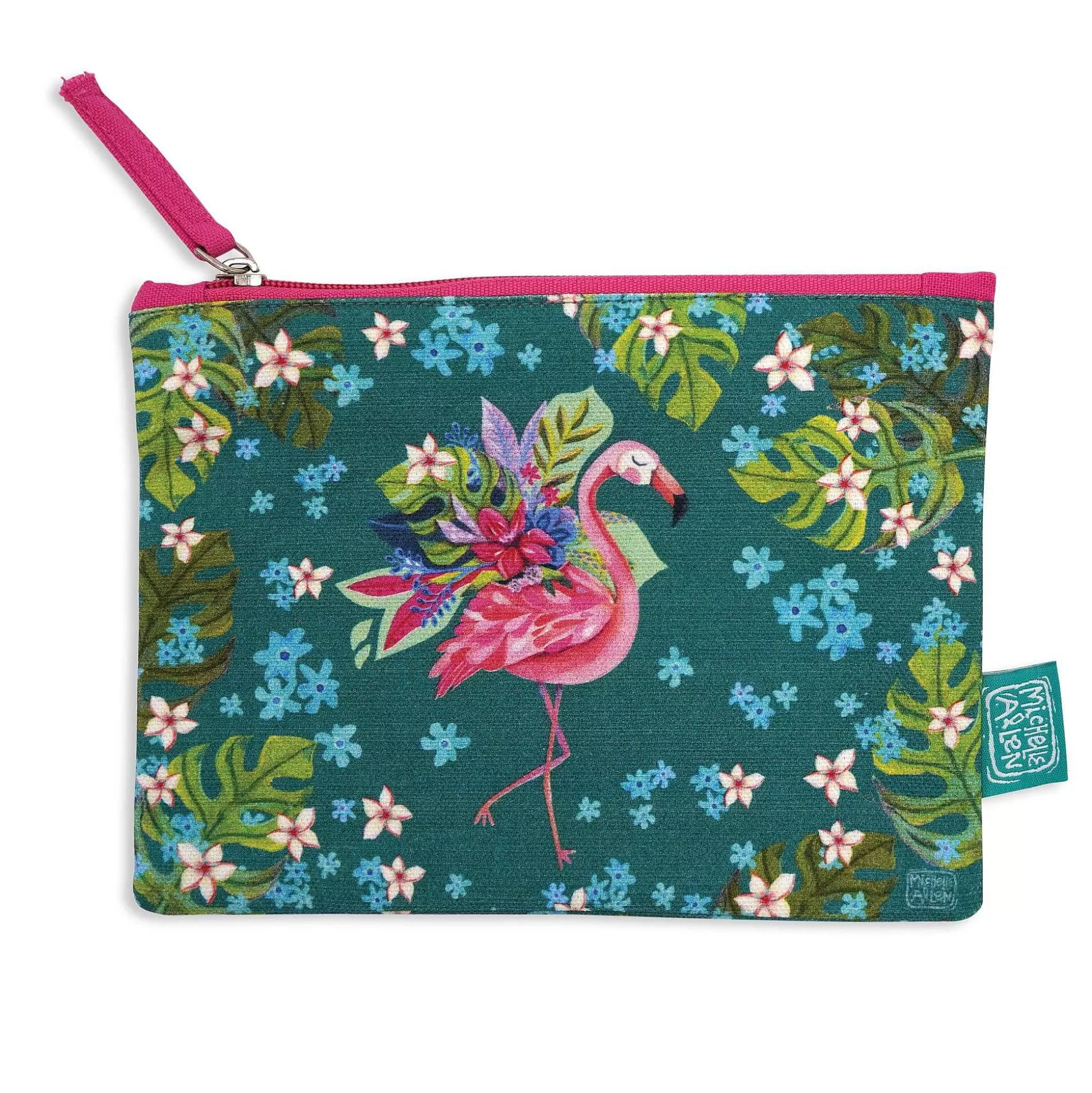 Clearance Enesco Gift Flamingo Zip Pouch (Med)