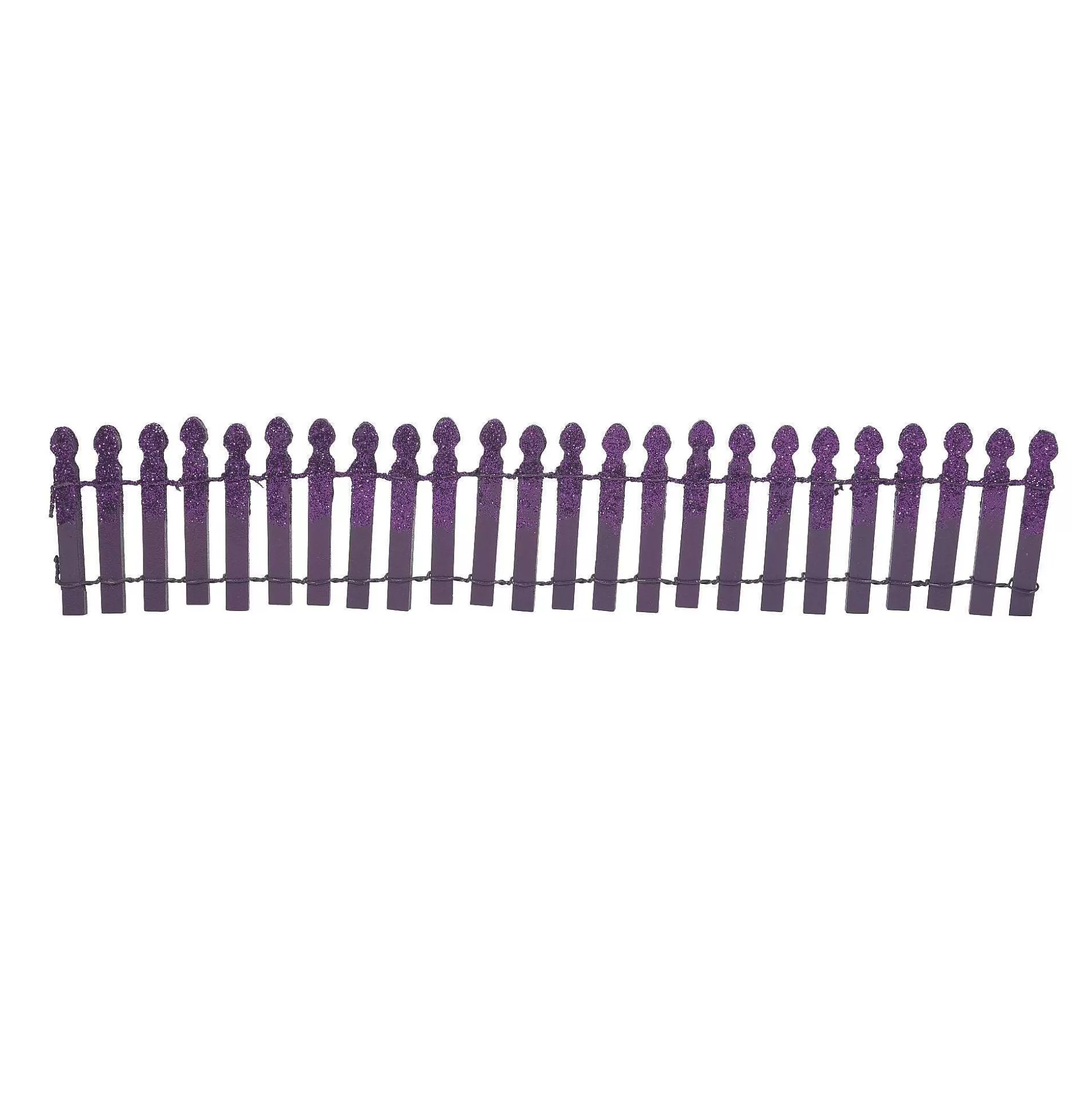 Store Department 56 Ghoulish Purple Glitter Fence