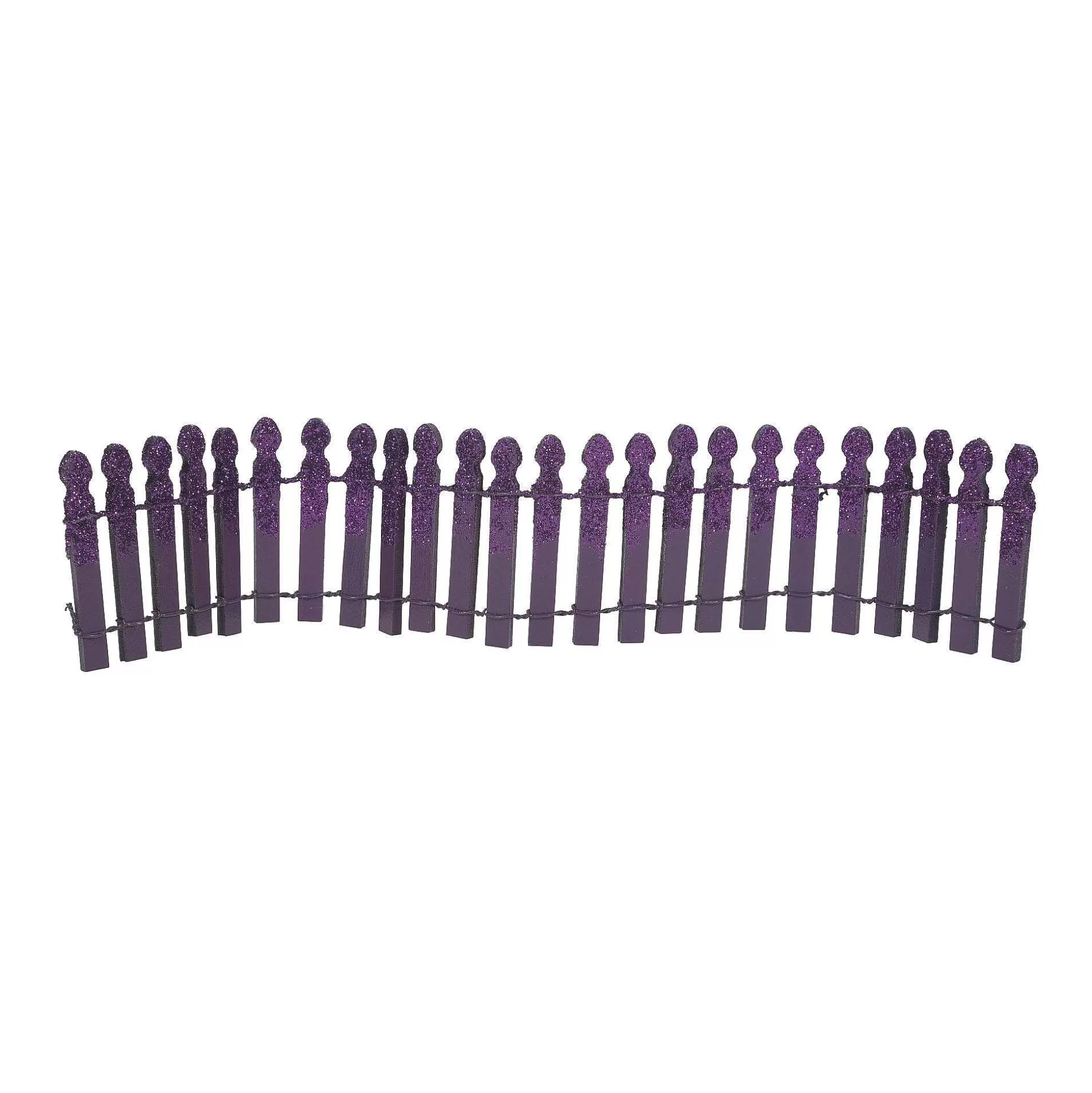 Store Department 56 Ghoulish Purple Glitter Fence