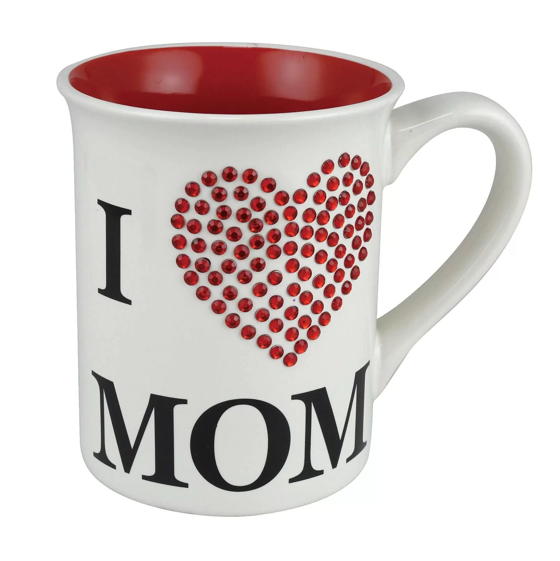 Hot Enesco Gift I Heart Mom Rhinestone Mug