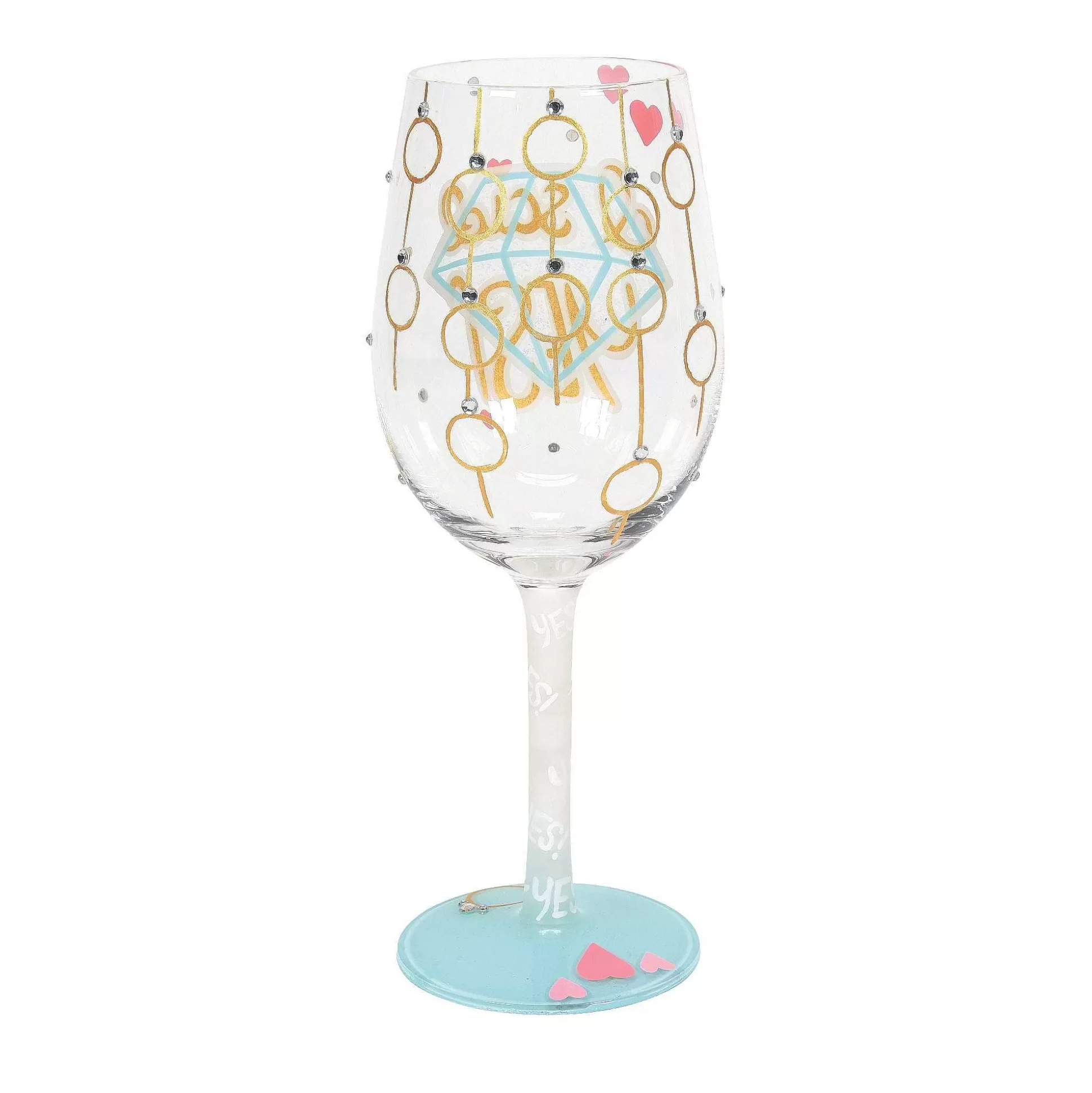 Best Enesco Gift I Said Yes Wine Glass