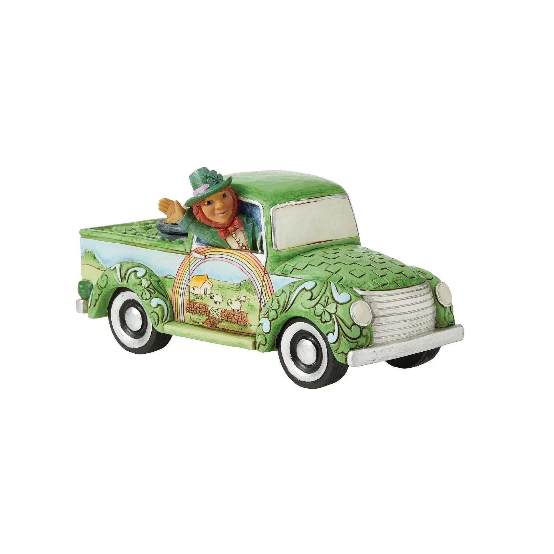 Cheap Enesco Gift Leprechaun In Green Truck