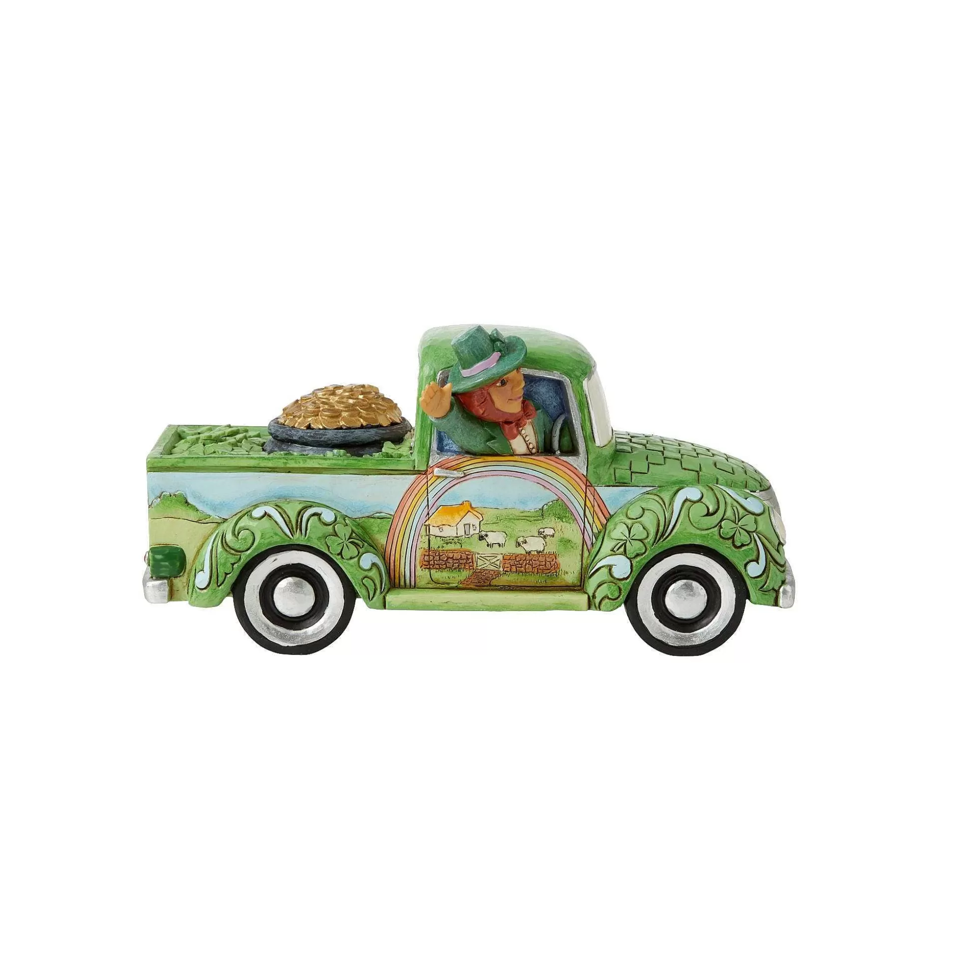 Cheap Enesco Gift Leprechaun In Green Truck