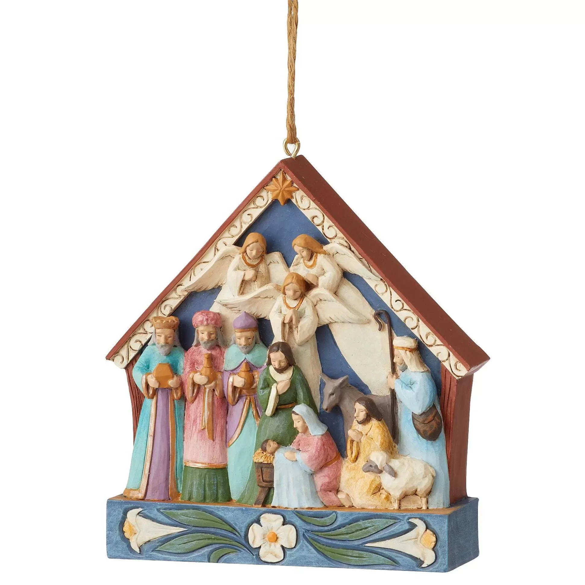 Outlet Enesco Gift Nativity Stable Ornament