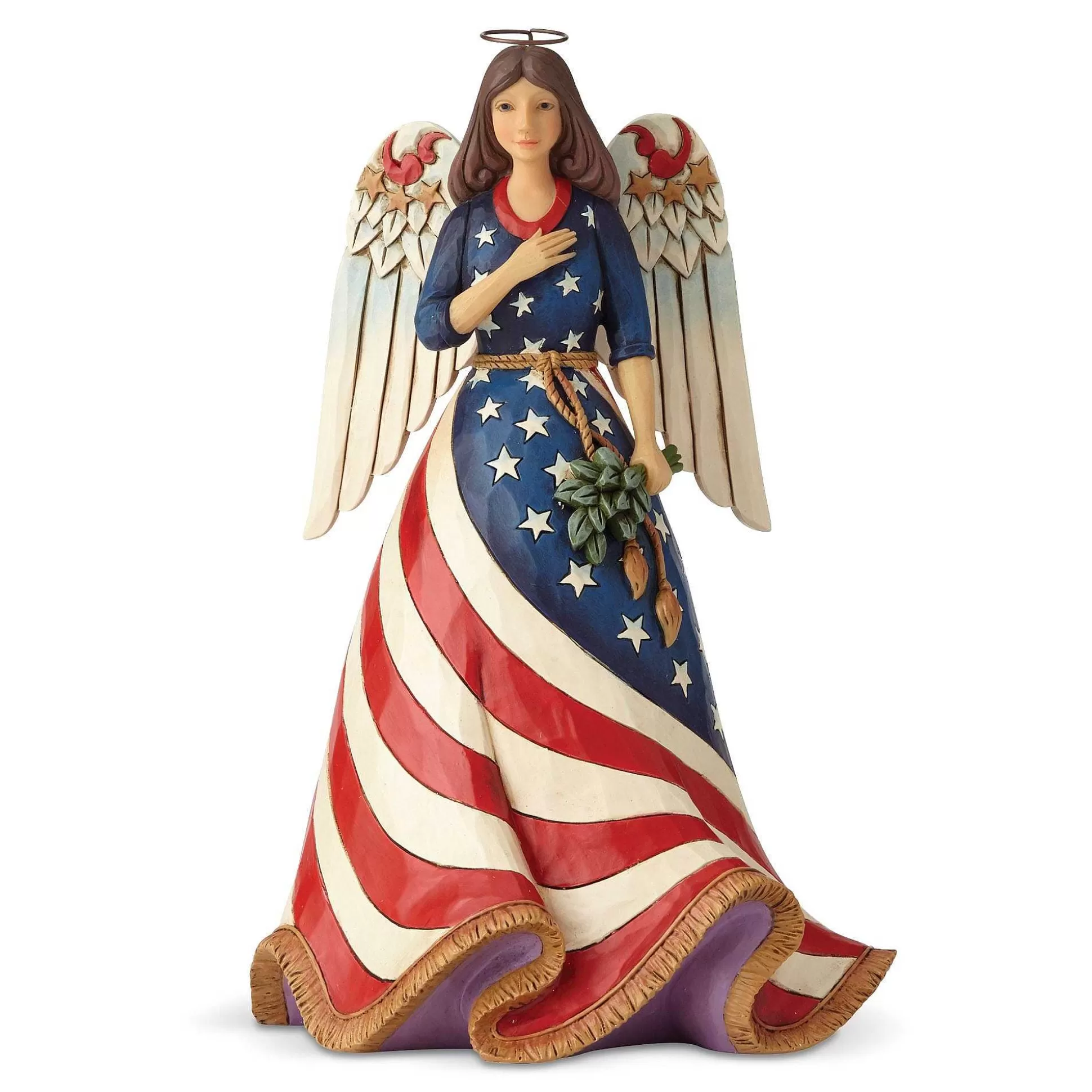 Fashion Enesco Gift Patriotic Angel W/Flag Dress