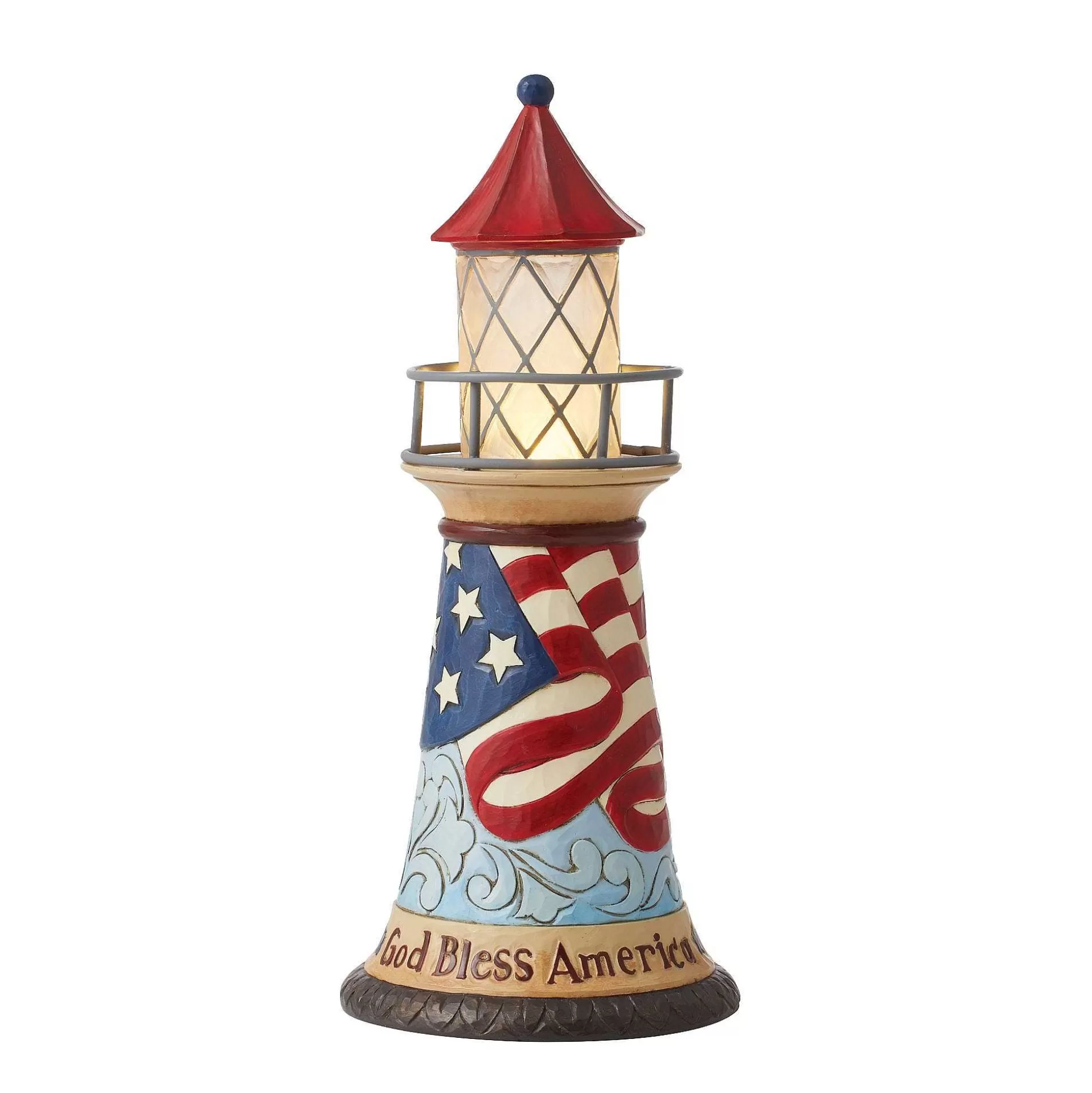 Cheap Enesco Gift Patriotic Led Lighthouse