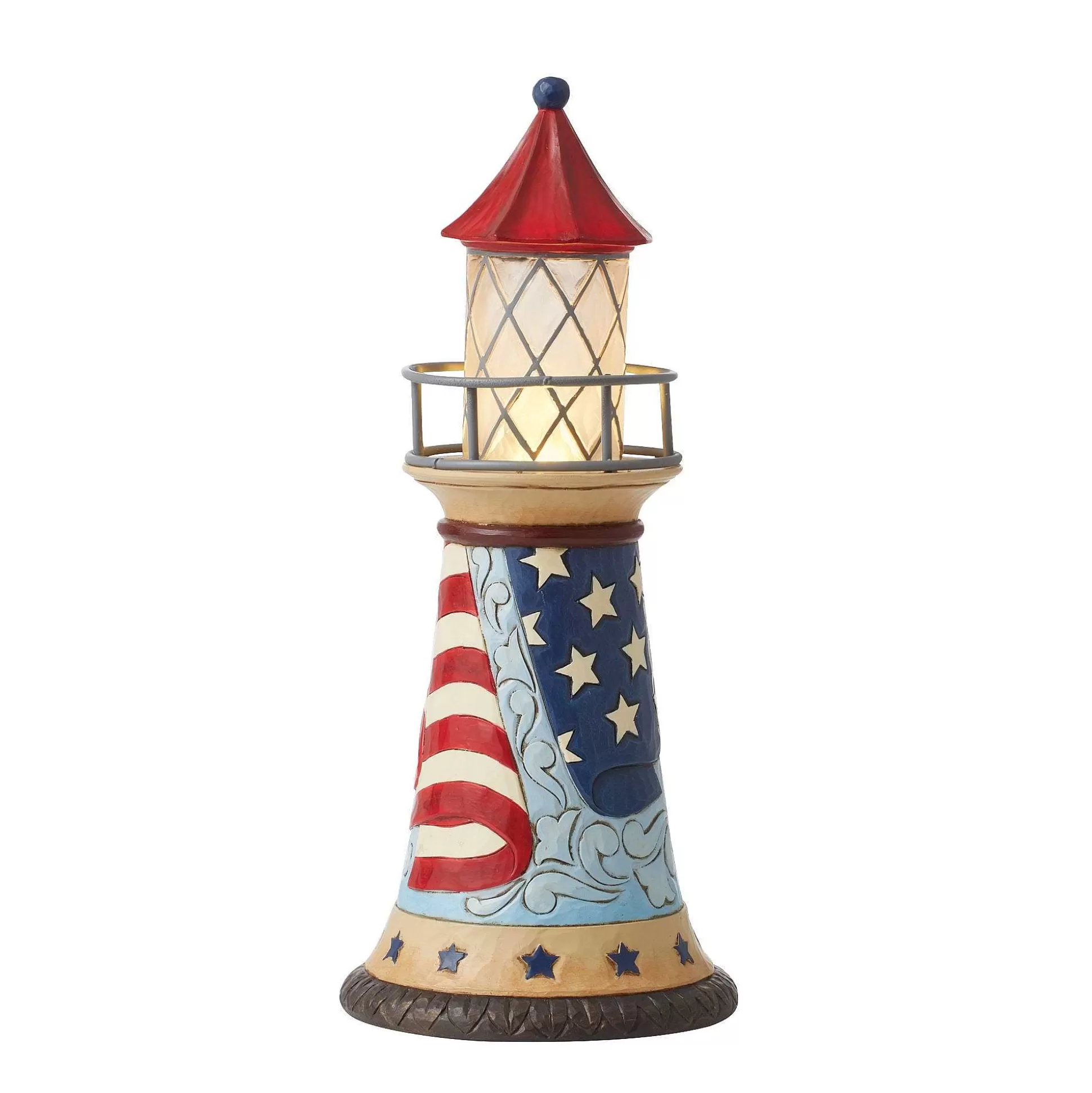 Fashion Enesco Gift Patriotic Led Lighthouse