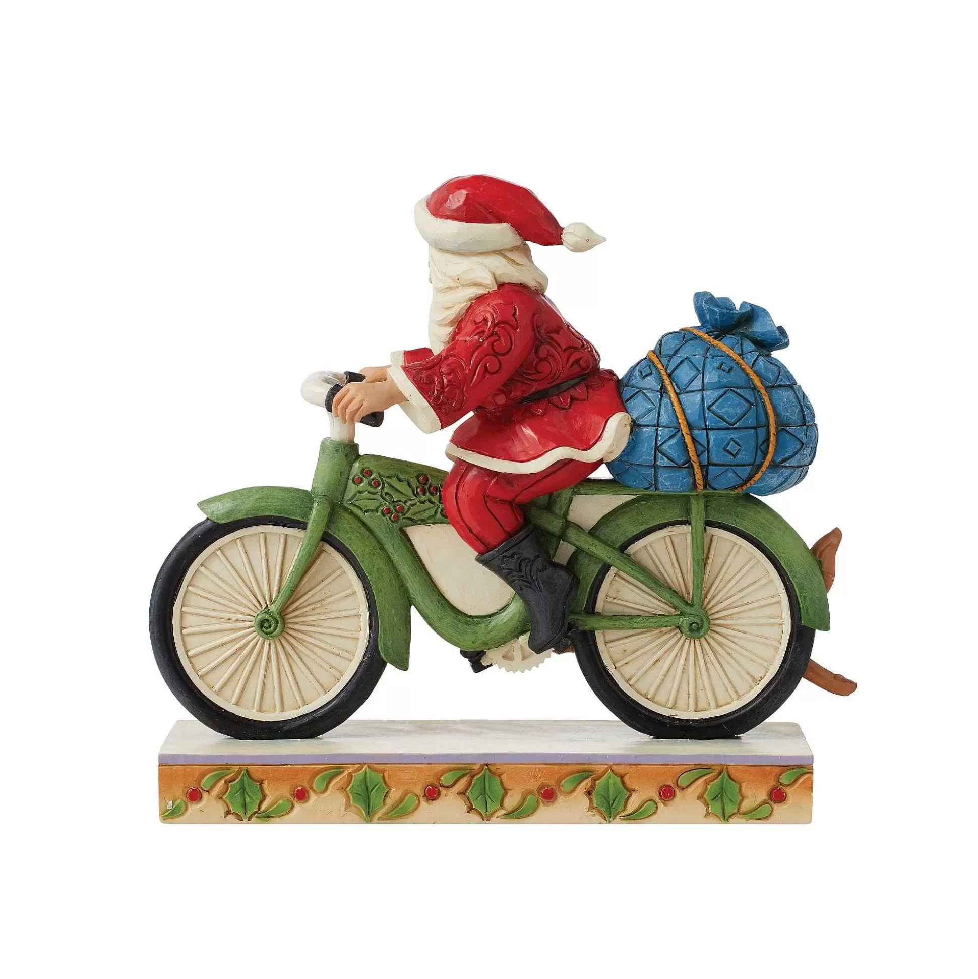 New Enesco Gift Santa Riding Bicycle