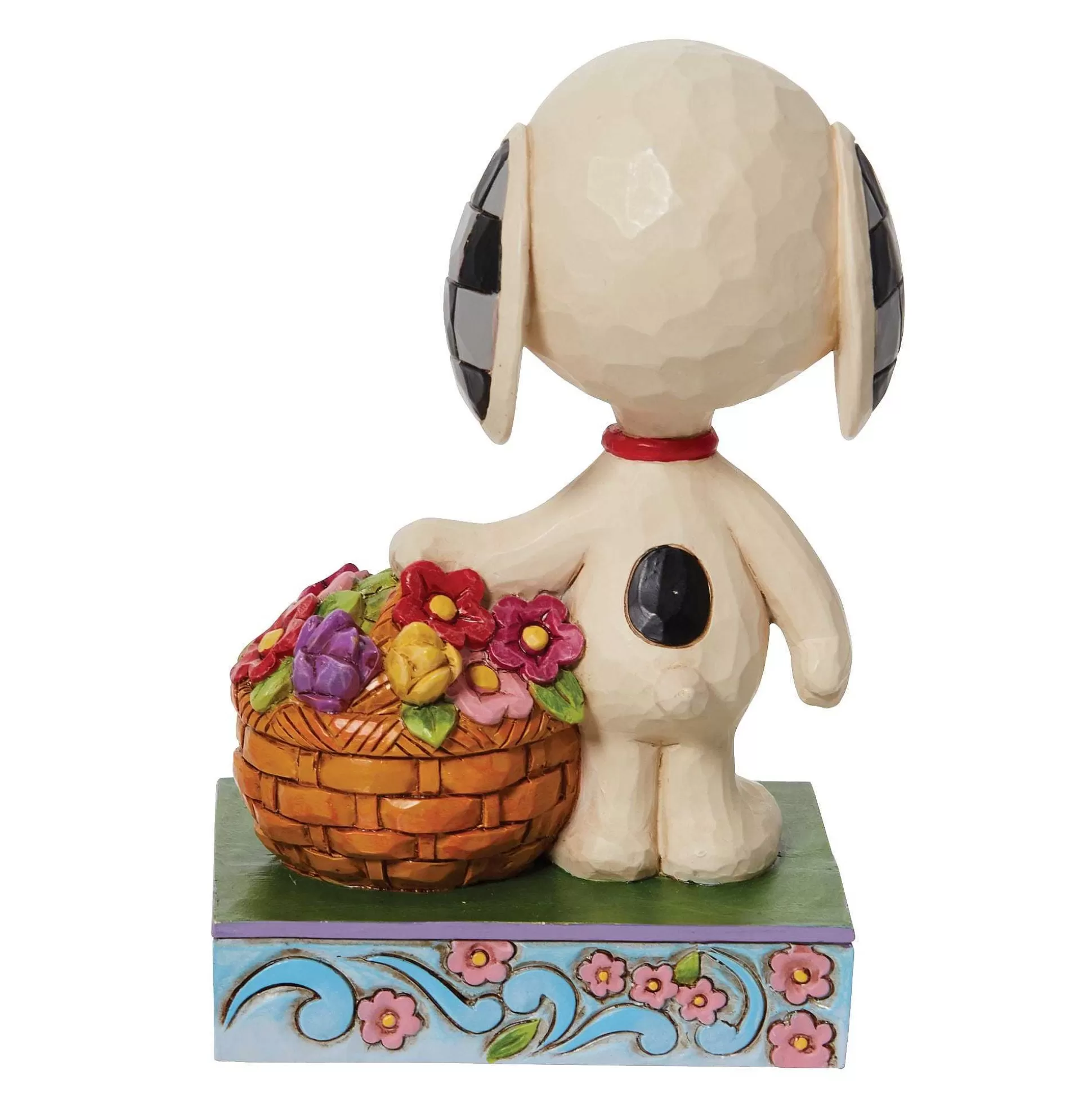 New Enesco Gift Snoopy Basket Of Tulips