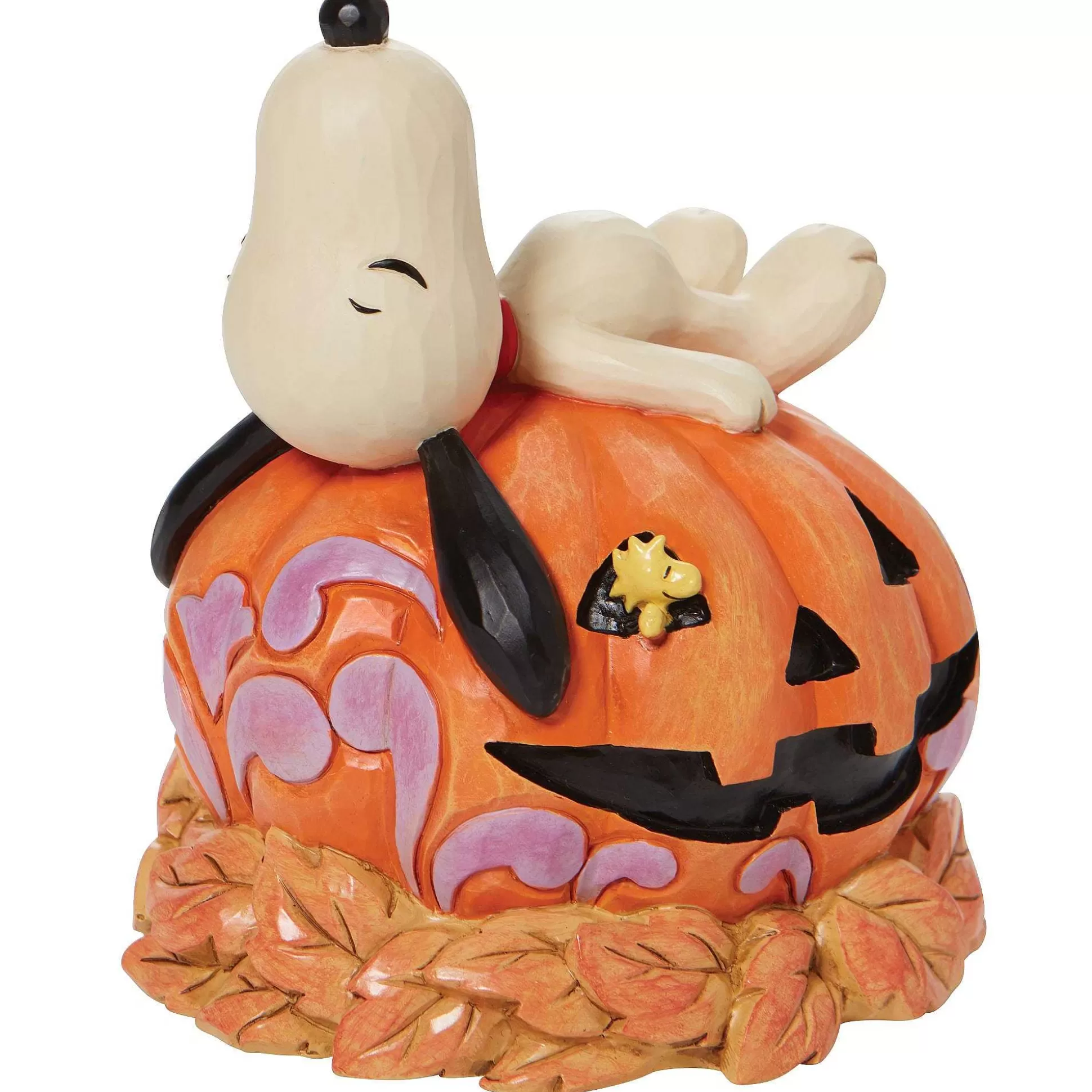 Outlet Enesco Gift Snoopy Laying Ontop Of Carved