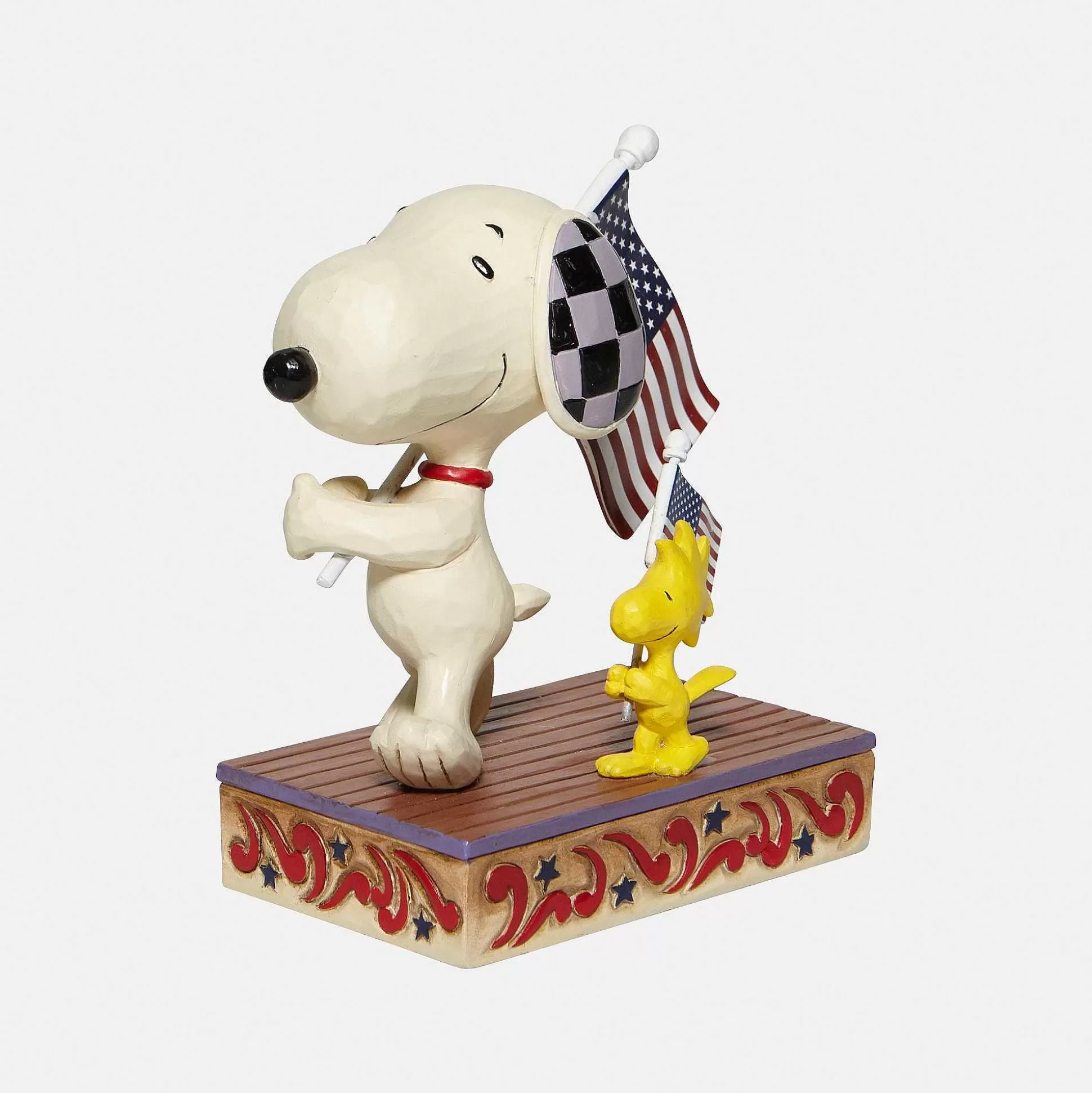 Best Enesco Gift Snoopy/Woodstock With Flags