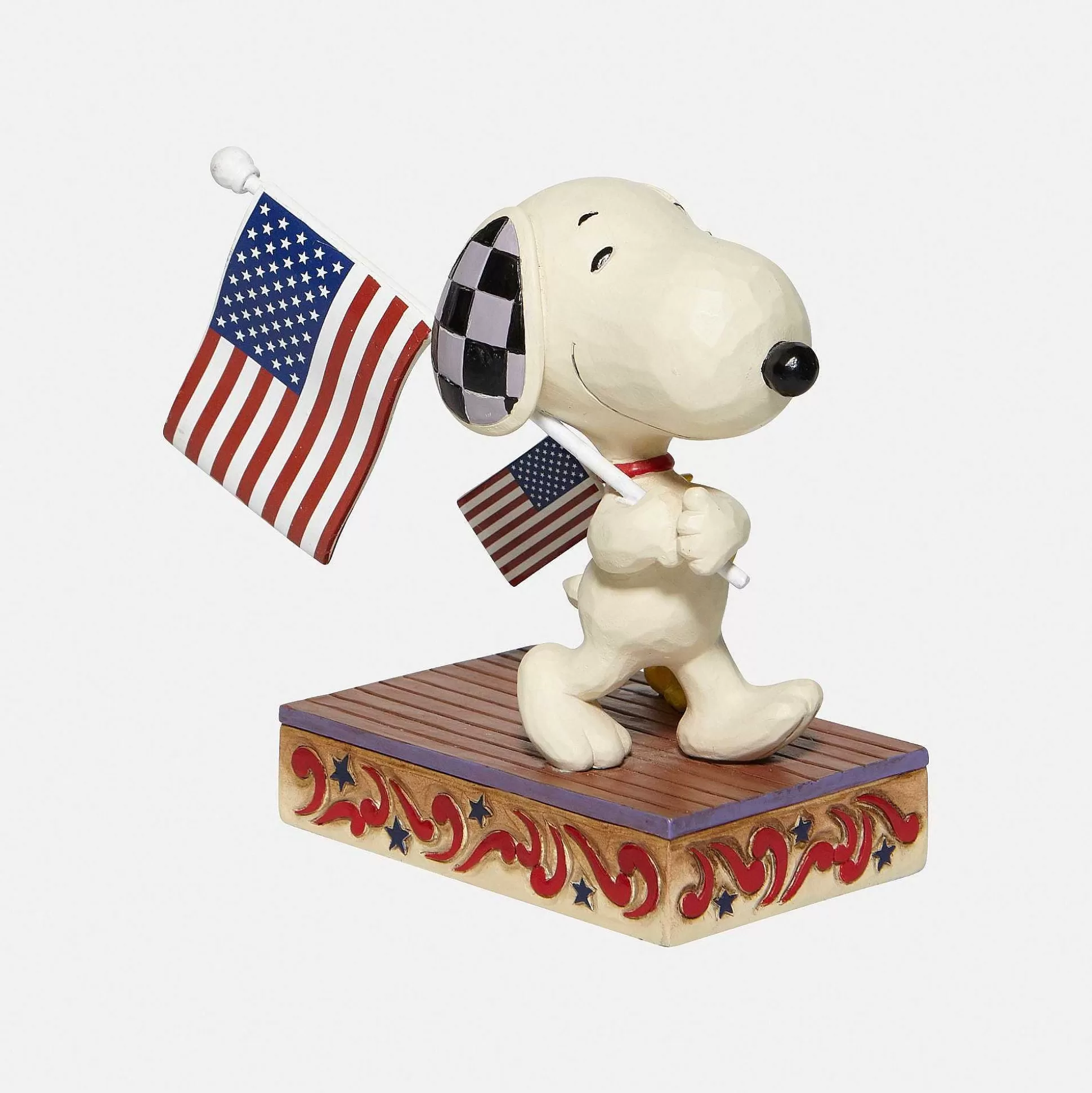 Best Enesco Gift Snoopy/Woodstock With Flags