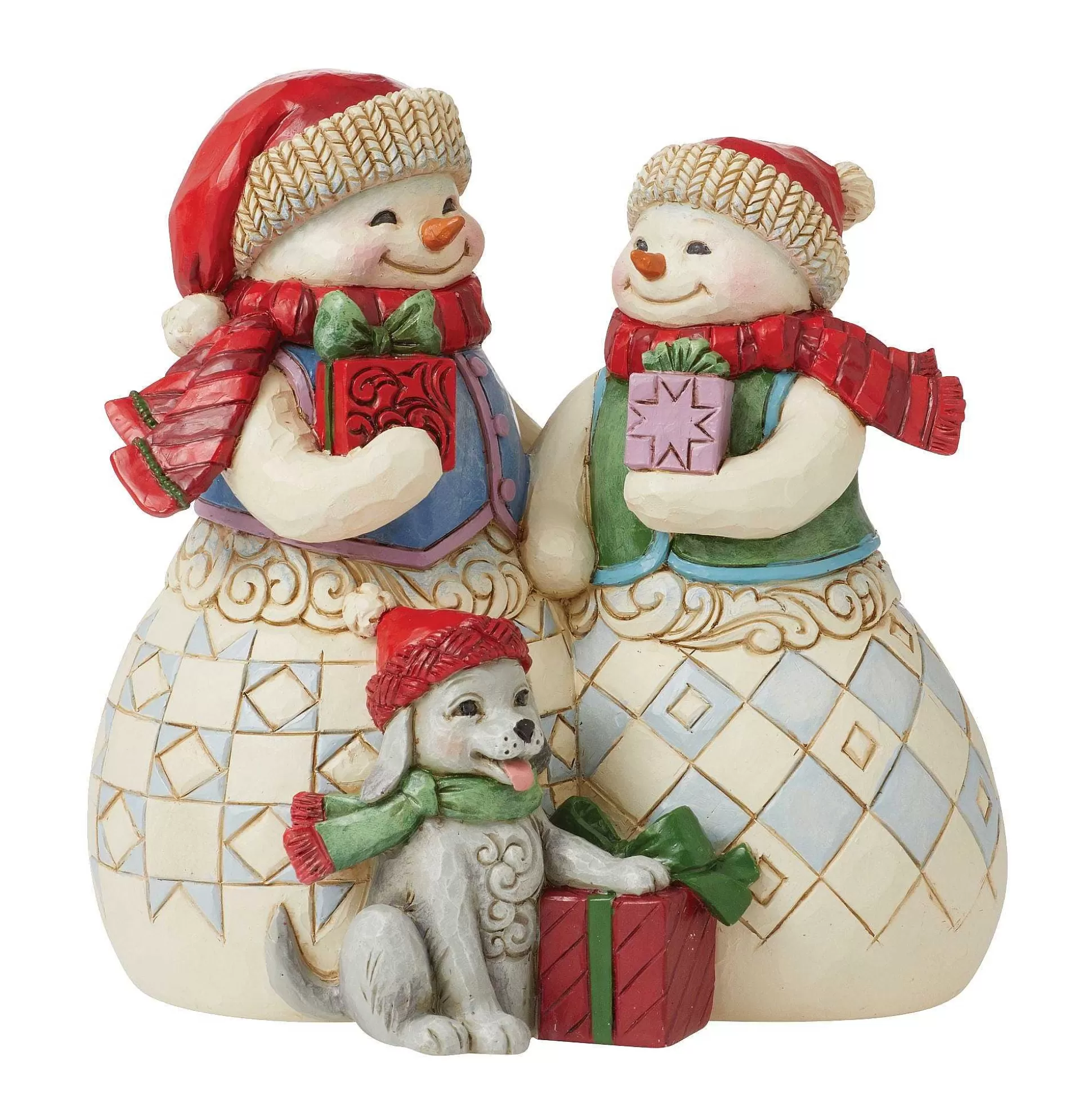 Discount Enesco Gift Snow Couple With Puppy Fig