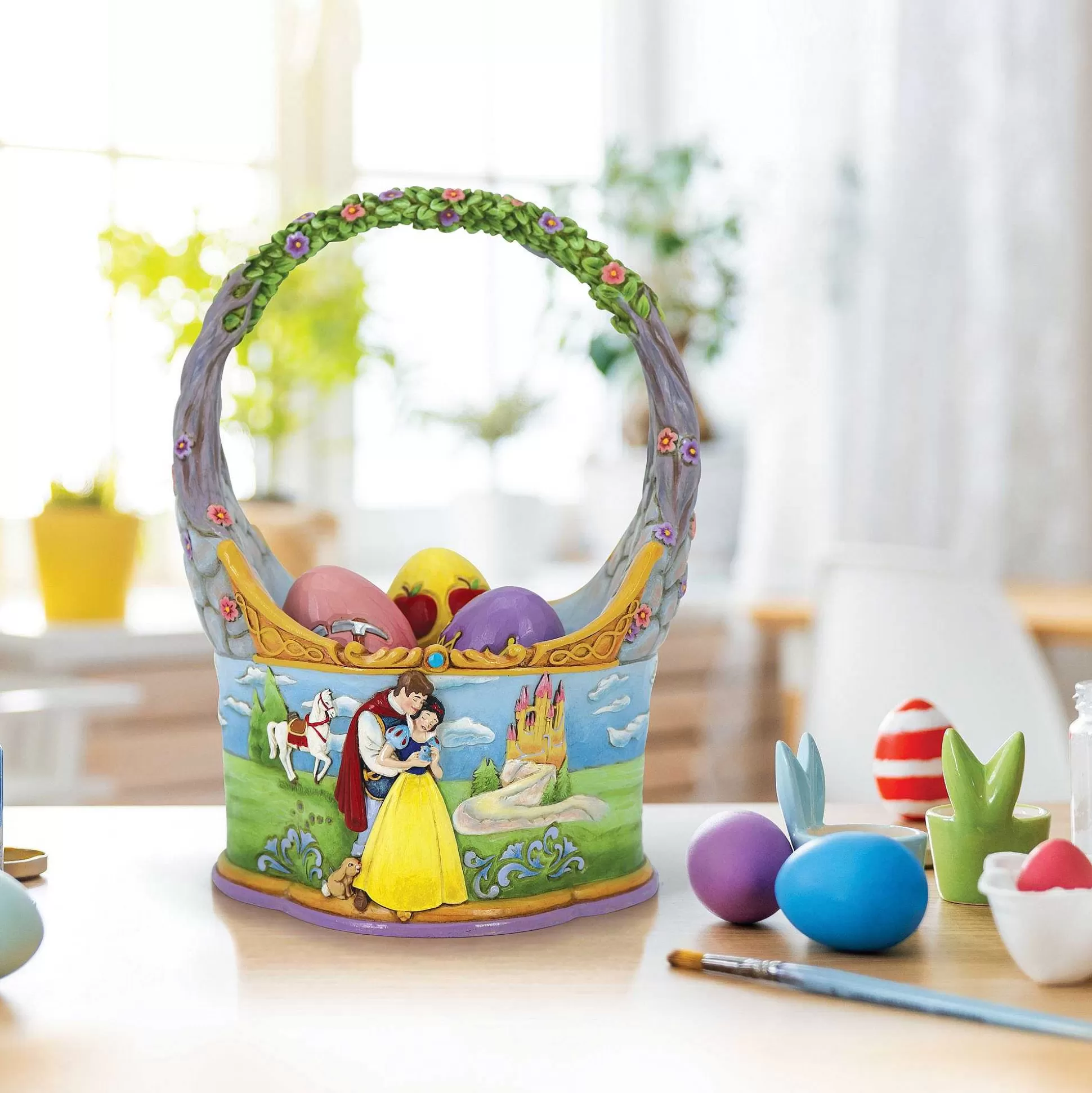 New Enesco Gift Snow White Basket & Eggs