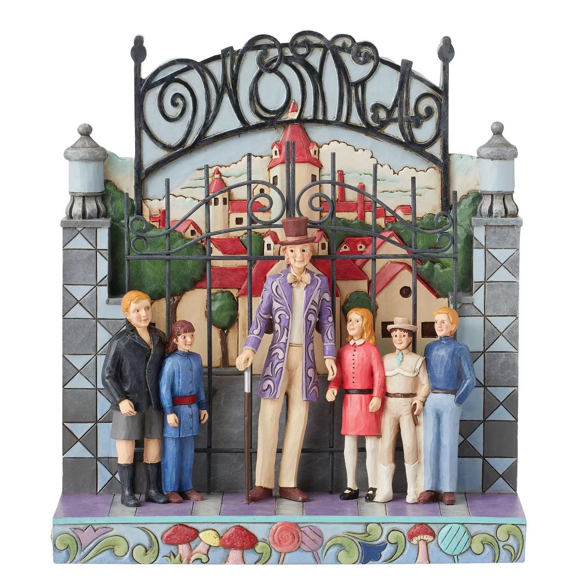 Sale Enesco Gift Willy Wonka W/Children By Gate