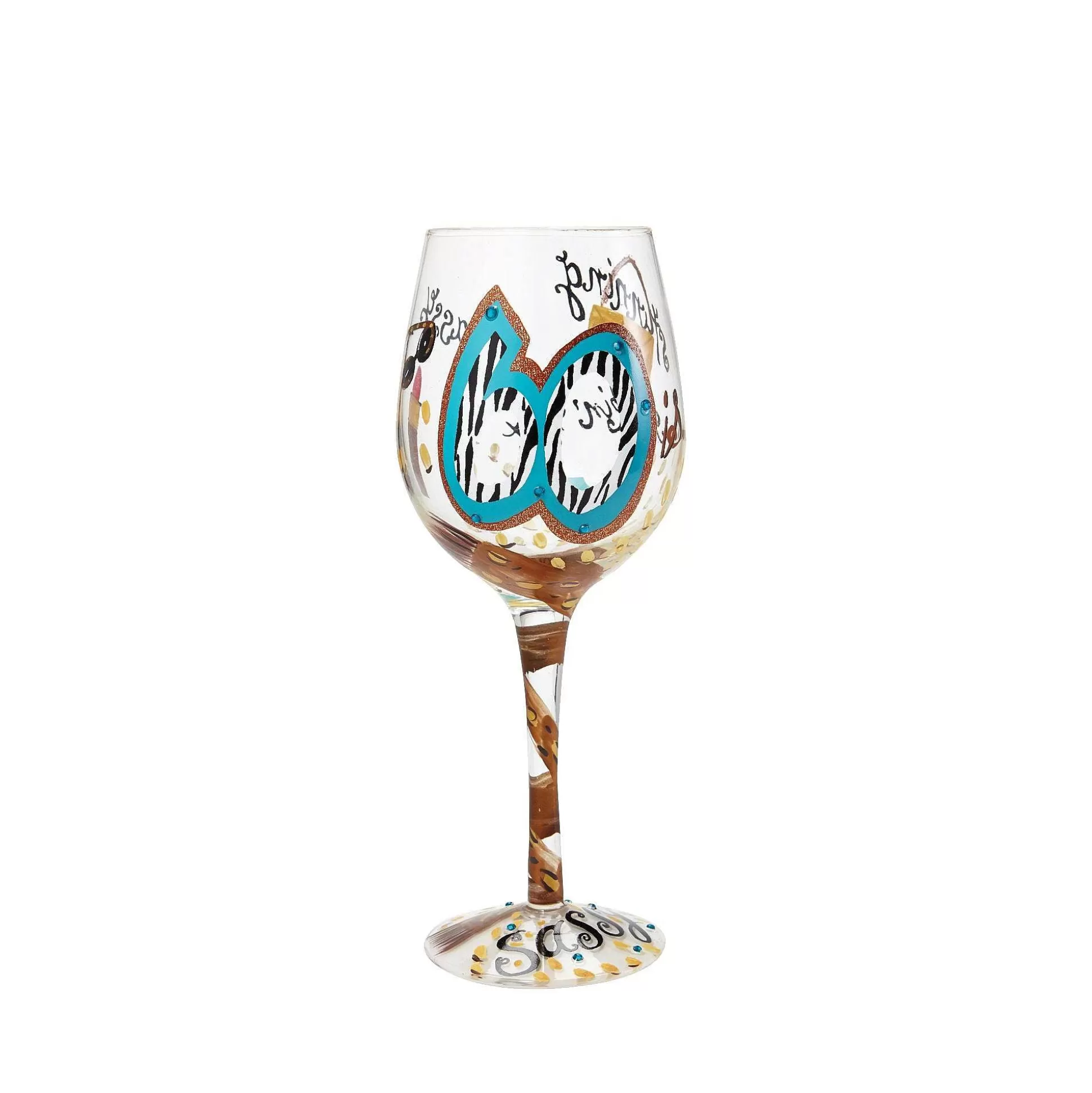 Outlet Enesco Gift Wine Glass 60 And Sassy