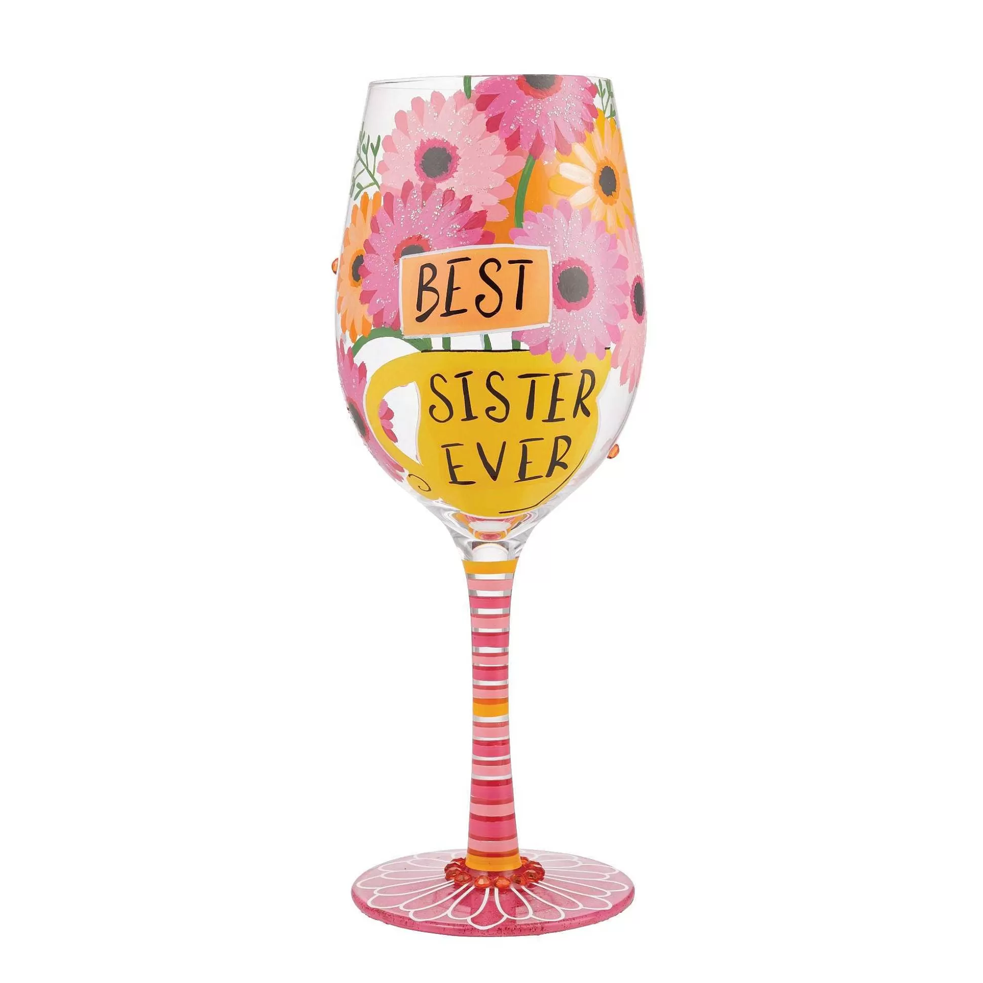 Cheap Enesco Gift Wine Glass Best Sister Ever