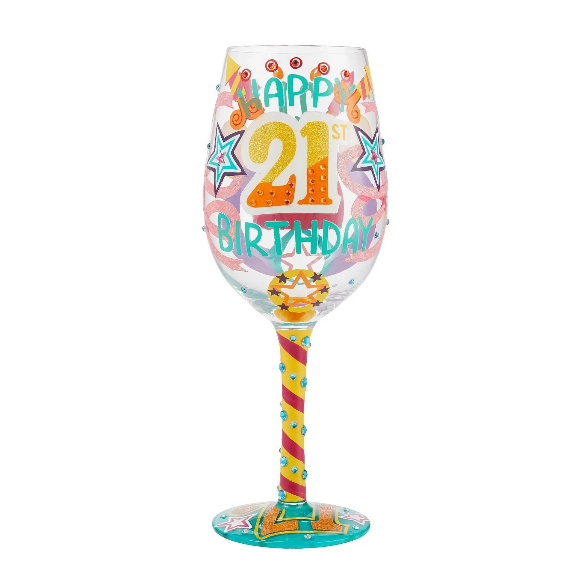 Fashion Enesco Gift Wine Glass Happy 21St Birthday