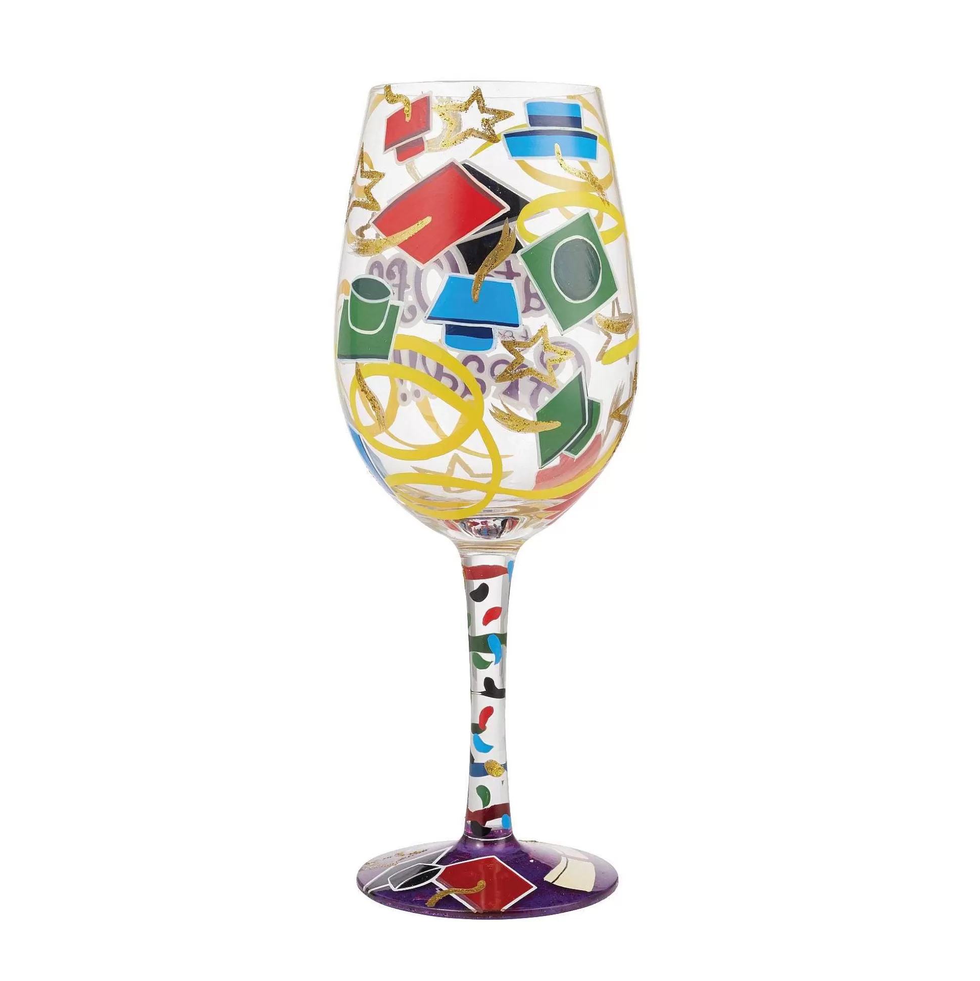 Best Sale Enesco Gift Wine Glass Hats Off To Grad