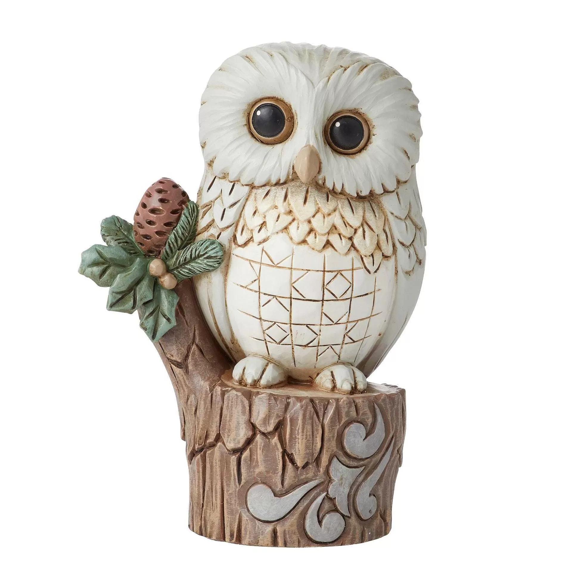 Outlet Enesco Gift Woodland Owl On Tree Stump